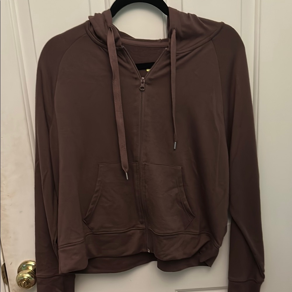 Mauve Zip-Up Hoodie